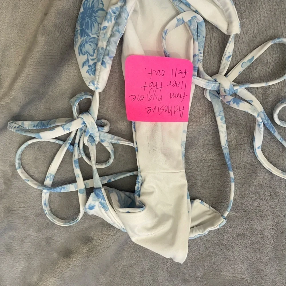 New! Frankie’s Bikinis x GIGI HADID Tia toile thong bikini bottoms 24151